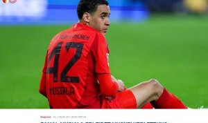 赛季基本报销！拜仁官方：穆西亚拉大腿肌肉束撕裂，预计伤缺8周